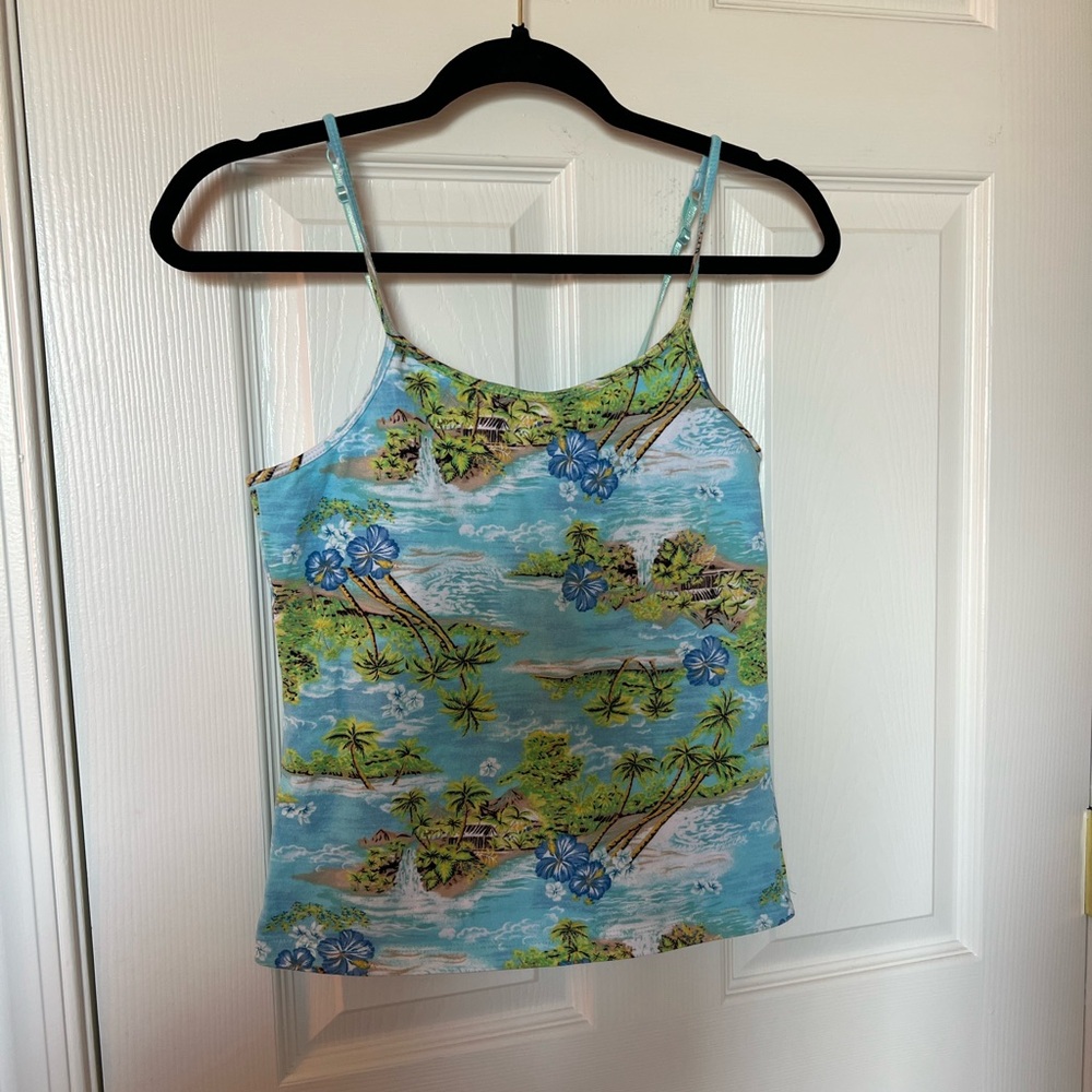 Vintage Y2K Tropical Print Tank